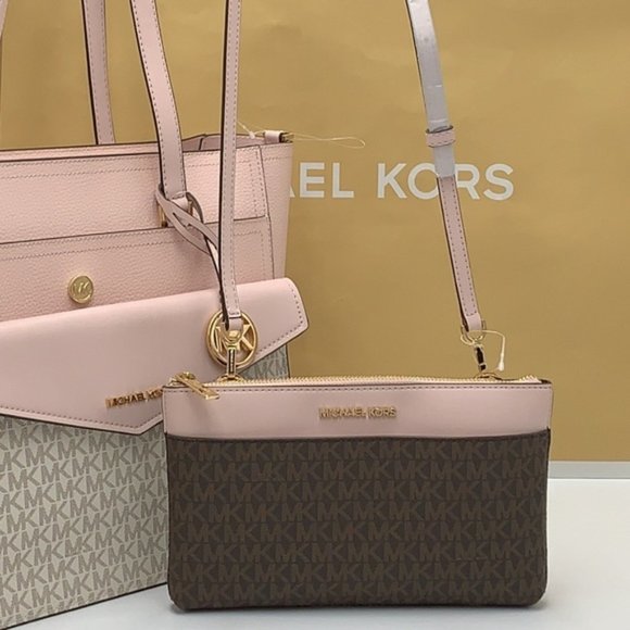 Michael Kors Maisie Large 3 in 1 Tote Powder Blush Multi - Picture 13 of 16